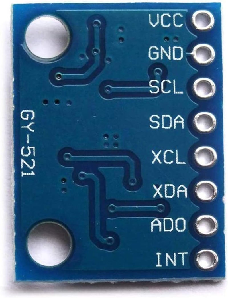 hiBCTR 6 Pieces of GY-521 MPU-6050 MPU6050 3-Axis Accelerometer Gyroscope Modules, 6 DOF 6-Axis Accelerometer Gyroscope Sensor Modules with 16-bit AD Converter for Data Output, IIC/I2C, suitable for Arduino. - Image 5